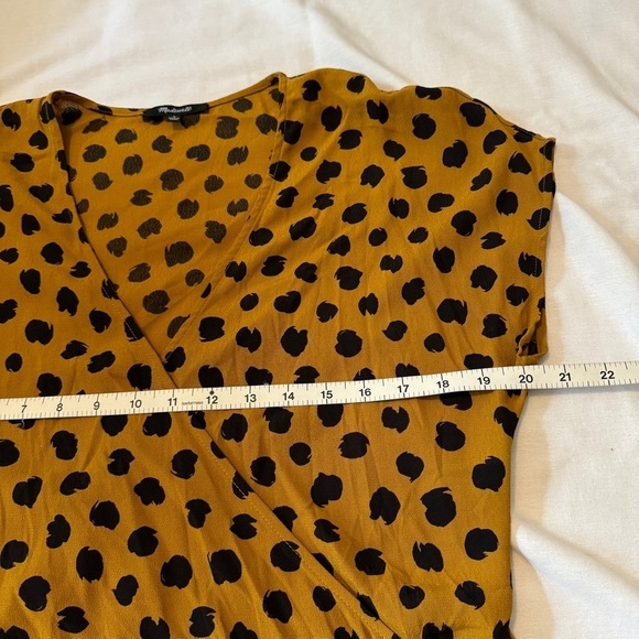 Madewell Small Sash Tie Wrap Top in Painted Spots Animal Print - Picture 5 of 7